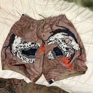 Jordan Beige and Red Shorts